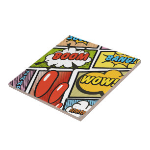 Comic-Book-Cartoon-Schriftarten! Fliese
