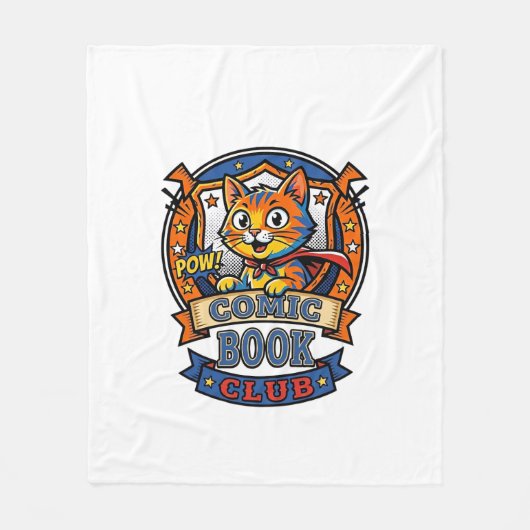 Comic Book Cat Cat Mom Geschenkidee - Comic Book C Fleecedecke (Vorderseite)