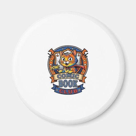 Comic Book Cat Cat Mom Geschenkidee - Comic Book C Magnet (Vorne)