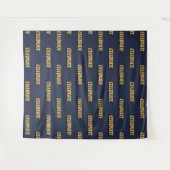 Comic Book Celebrate Pattern Navy Foto Hintergrund Wandteppich (Vorderseite (Horizontal))