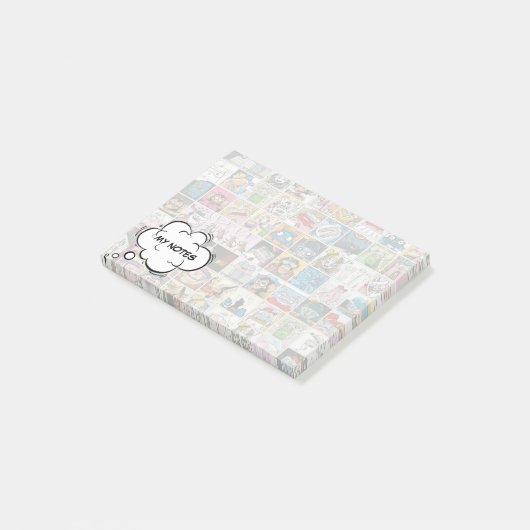 Comic Book Characters Muster Meine Gedanken Post-it Klebezettel (angewinkelt)