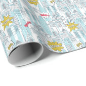 Comic Book City: Vintages Muster Geschenkpapier (Rolleneckpunkt)