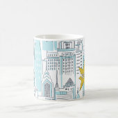 Comic Book City: Vintages Muster Kaffeetasse (Mittel)