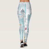 Comic Book City: Vintages Muster Leggings (Rückseite)