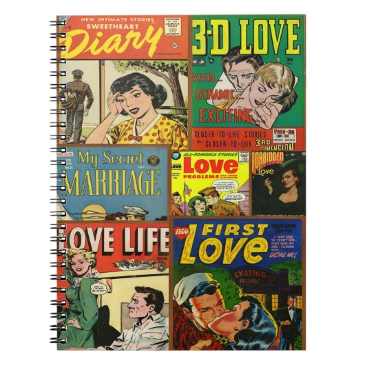Comic Book 💥 Classic Liebe Collage Notizblock (Vorderseite)