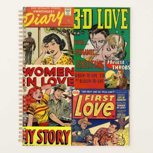 Comic Book 💥 Classic Liebe Collage Wedding Planer (Vorderseite)
