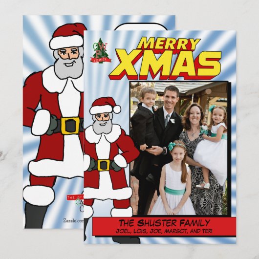 Comic Book Cover Feiertagskarte (Vorne/Hinten)