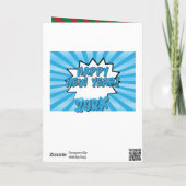 Comic Book Cover Foto Weihnachtskarte Karte (Rückseite)