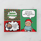 Comic Book Cover Foto Weihnachtskarte Karte (Innenseite)