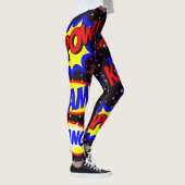 Comic Book Custom Speech Bubbles farbenfrohe Punkt Leggings (Rechts)