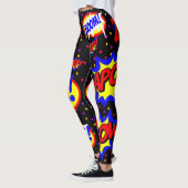 Comic Book Custom Speech Bubbles farbenfrohe Punkt Leggings (Links)
