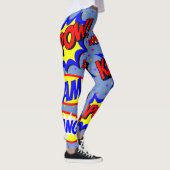 Comic Book Custom Speech Bubbles farbige Punkte Leggings (Rechts)
