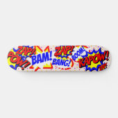 Comic Book Custom Speech Bubbles farbige Punkte Skateboard (Horizontal)