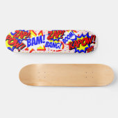 Comic Book Custom Speech Bubbles farbige Punkte Skateboard (Horizontal)