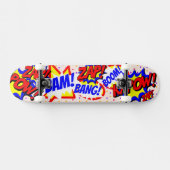Comic Book Custom Speech Bubbles farbige Punkte Skateboard (Horizontal)