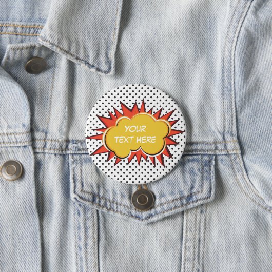 Comic Book Explosion Custom Text Bubble Button (Beispiel)