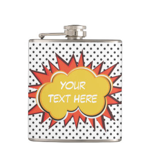 Comic Book Explosion Custom Text Bubble Flachmann
