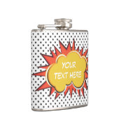 Comic Book Explosion Custom Text Bubble Flachmann (Rechts)