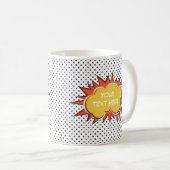 Comic Book Explosion Custom Text Bubble Kaffeetasse (VorderseiteRechts)