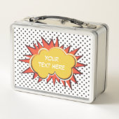 Comic Book Explosion Custom Text Bubble Metall Brotdose (Rückseite)