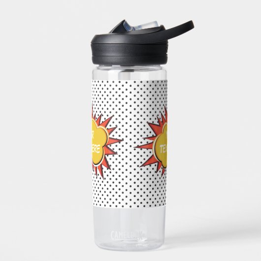 Comic Book Explosion Custom Text Bubble Trinkflasche (Links)