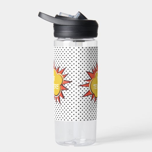Comic Book Explosion Custom Text Bubble Trinkflasche (Rechts)
