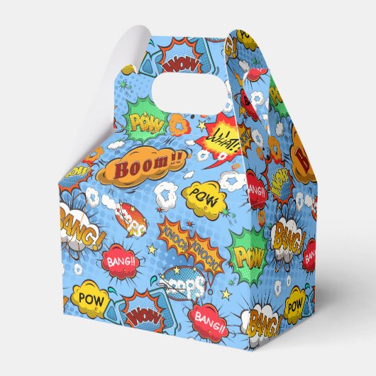 Comic Book Favor Box Geschenkschachtel (Rückseite)