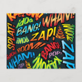 Comic Book Foto Budget Hochzeit Einladung (Rückseite)