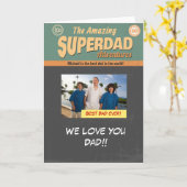 Comic Book Foto Card, Vatertag Geburtstag Karte (Gelbe Blume)