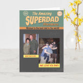 Comic Book Foto Card, Vatertag Geburtstag Karte (Gelbe Blume)