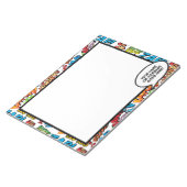 Comic Book Fun Speech Bubname Message Notizblock (angewinkelt)