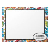 Comic Book Fun Speech Bubname Message Notizblock (Vorderseite)
