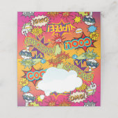 COMIC BOOK GEEK NERD WEDING PLATZKARTE (Außenseite Aufgefaltet)