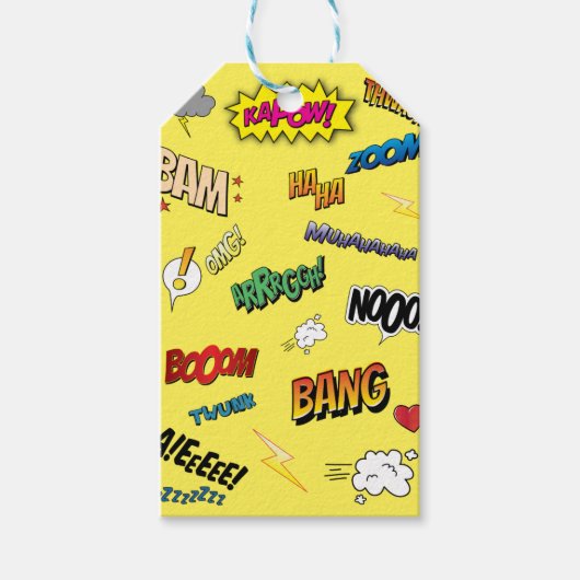 Comic Book Gift Tags Geschenkanhänger (Vorderseite)