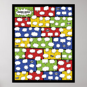 Comic Book Guest Book Poster - 100 Unterschriften