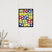 Comic Book Guest Book Poster - 50 Unterschriften (Küche)