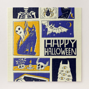 Comic Book Halloween Illustration Puzzle