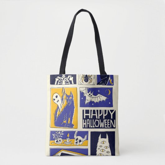 Comic Book Halloween Illustration Tasche (Vorderseite)