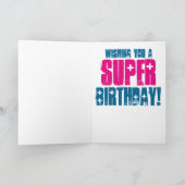 Comic Book Hero Geburtstagskarte Karte (Innenseite)