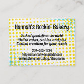 Comic book hippie baking ingredients bakery visitenkarte (Rückseite)