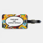 Comic Book I BM HERE Funny Cool Personalisiert Gepäckanhänger (Rückseite horizontal)