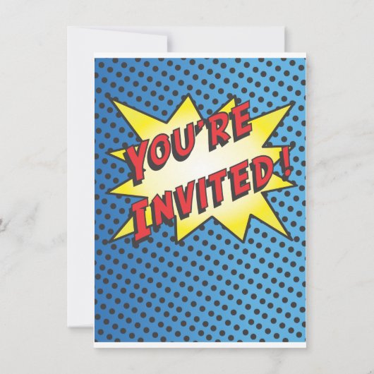 Comic Book Karate Party Einladung (Rückseite)