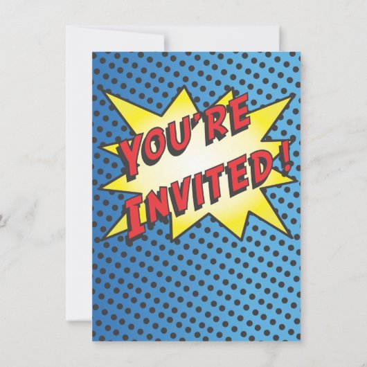 Comic Book Karate Party Einladung (Rückseite)