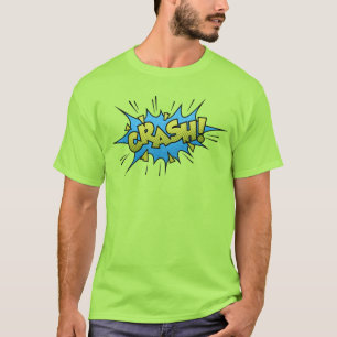 Comic-Book-Kunst-Crash-Blase Grün T-Shirt