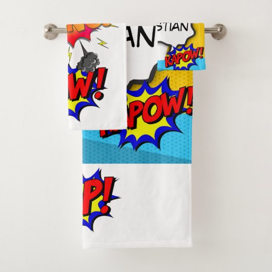 Comic-Book-Kunst Pop Custom Badhandtuch Set (Insitu)