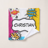 Comic-Book-Kunst Pop Custom Badhandtuch Set (Waschlappen)