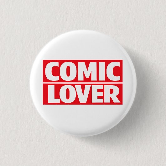 Comic-Book-Liebhaber-Kühnes-Design Button (Vorderseite)