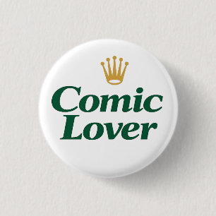 Comic-Book-Liebhaber-Kühnes-Design Button