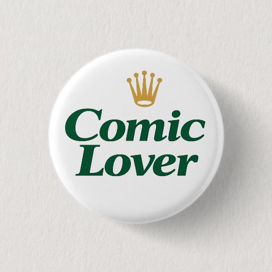Comic-Book-Liebhaber-Kühnes-Design Button (Vorderseite)