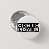 Comic-Book-Liebhaber-Kühnes-Design Button (Vorne & Hinten)